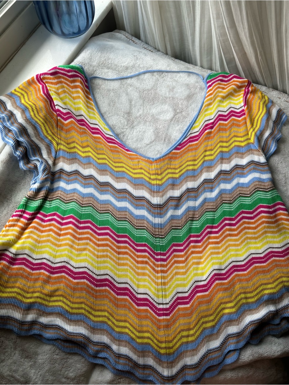 Vintage Democracy Striped Colorful Knit Top Plus Size